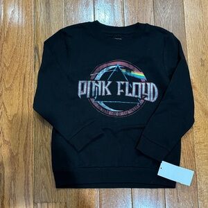 Pink Floyd Black Kids Sweatshirt with Prism Logo and Rainbow Accent
